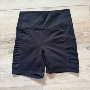 Fabletics Black High-Rise Bike Shorts